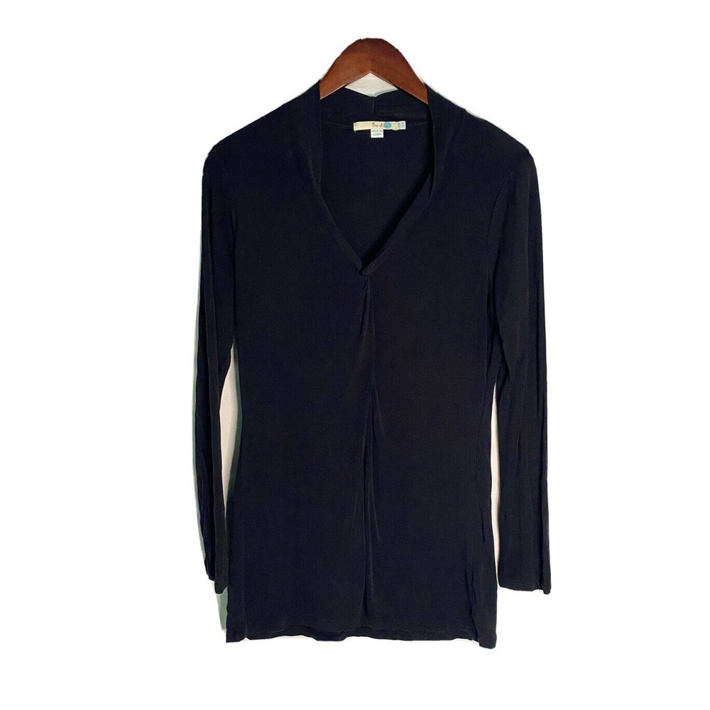 Boden‎ Womens V-neck Tunic Top Long Sleeve Stretch 100% Lyocell Size 10